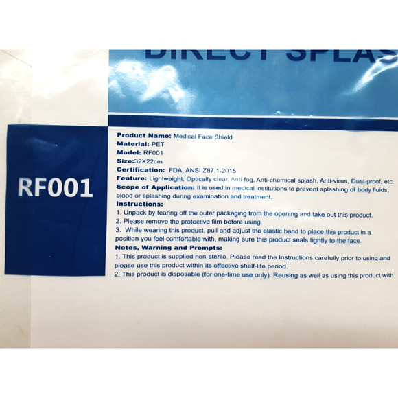 10-pcs Medical Face Shield Screen Safety Protective Eye Splash Proof - Picture 11 of 11